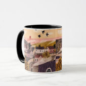 Grillige Dorpsmok Mug Mok (Voorkant links)