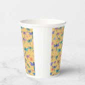 grillige Dragonfly Garden Paper cup Papieren Bekers (Rechts)