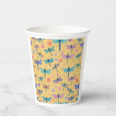 grillige Dragonfly Garden Paper cup Papieren Bekers (Voorkant)
