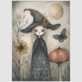 grillige dromerige heks Halloween decoupage Tissuepapier (Voorkant)