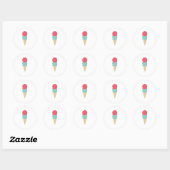 Grillige Dubbele IJshoorn Ronde Sticker (Vel)