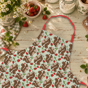 Grillige Eekhoorn Ijs Bosstro Strawberry Schort