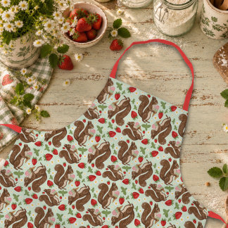 Grillige Eekhoorn Ijs Bosstro Strawberry Schort
