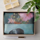 Grillige Eend in Blauwe Kap Decoupage Tissuepapier (Geschenk)