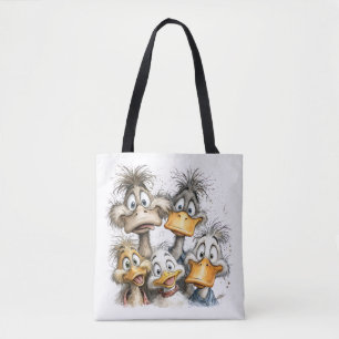 Grillige eenden tote bag