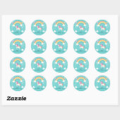 Grillige Eenhoorn Feest Ronde Sticker (Vel)