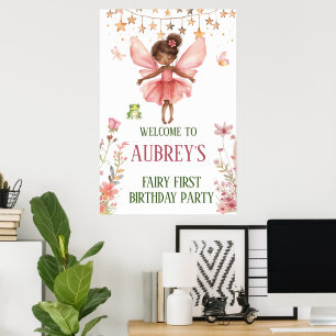 Grillige Eerste Verjaardag van de Fee Poster