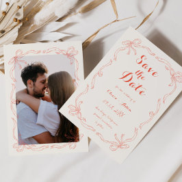 grillige eigenzinnige hand getekende boog Sinaasap Save The Date