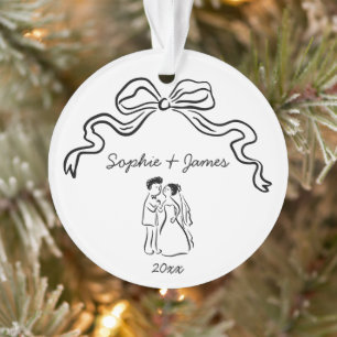 Grillige, eigenzinnige, handgetekende boog Huwelij Ornament