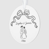 Grillige, eigenzinnige, handgetekende boog Huwelij Ornament (voorkant)