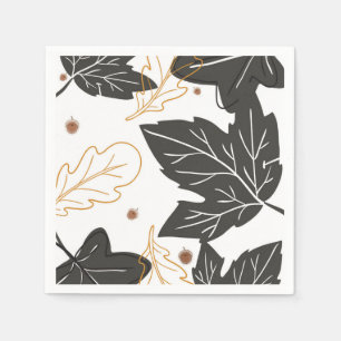 Grillige Elegante Herfstbladeren Eikels Servetten