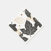 Grillige Elegante Herfstbladeren Eikels Servetten (Hoek)