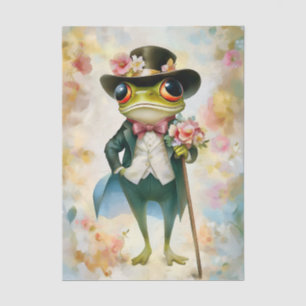 Grillige Elegante Victoriaanse Kikker ES6R Decoupa Tissuepapier