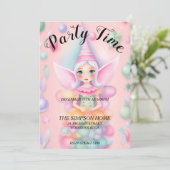 grillige elf kerst party uitnodiging (Staand voorkant)