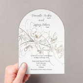 Grillige en luchtige Gebloemde Acryl Uitnodiging m (Insitu (Draagbaar))