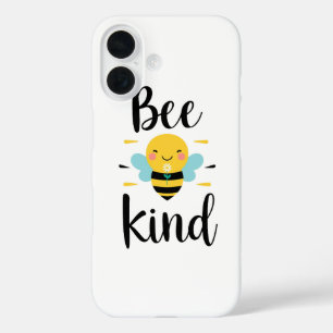 Grillige en vriendelijke bijillustratie iPhone 16 hoesje