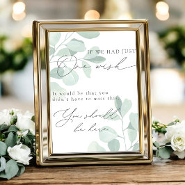 Grillige Eucalyptus Bruiloft Ter Nagedachtenis Aan Poster