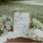 Grillige Eucalyptus Bruiloft Ter Nagedachtenis Aan Poster