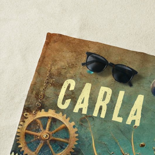 GRILLIGE FANTASIE STEAMPUNK ZEEPAARDJE STRANDLAKEN (In situ)