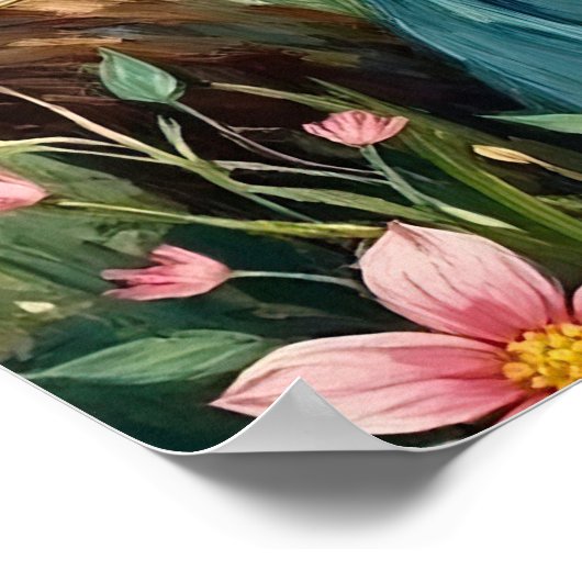 Grillige Fee- en Egeltuin Muurkunst Poster (Hoek)