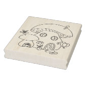 Grillige Fee Paddenstoel Kleurplaat Rubberstempel (Stempel)