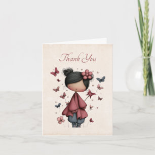 Grillige Fee Pop Doll Retro Smoel Bedankkaart