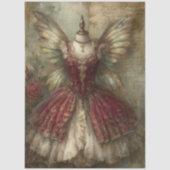 Grillige Fee Rode Balletkostuum Decoupage  Tissuepapier (Voorkant)