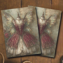 Grillige Fee Rode Balletkostuum Decoupage