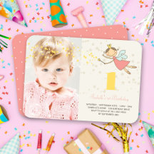 Grillige Feeen Prinses Meisje 1e Verjaardag Foto