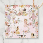 grillige feeën verjaardag bloem tuin weide bedankjes labels (Achterkant)