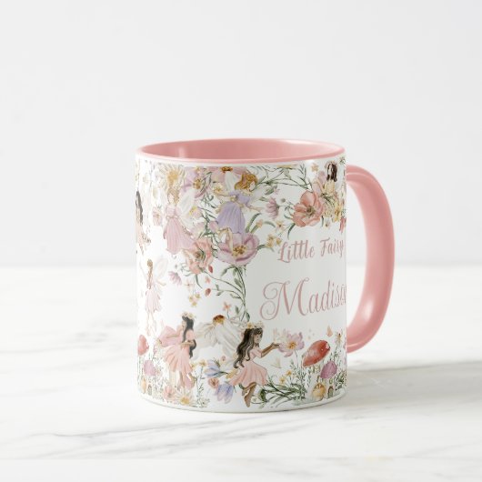 grillige feeën verjaardag bloem tuin weide mok (Voorkant rechts)