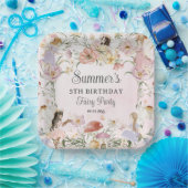 grillige feeën verjaardag bloem tuin weide papieren bordje (Feest)