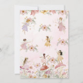 grillige feeën verjaardag bloem tuin weide save the date (Achterkant)