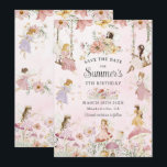 grillige feeën verjaardag bloem tuin weide save the date<br><div class="desc">Personaliseer deze grillige bewaar de datum gemakkelijk en snel. Klik op de knop Bewerken met ontwerpgereedschappen om de tekst te bewerken en de kleuren van lettertypen en lettertypen te wijzigen. Met waterverf handgetekende feeën in een betoverde weide van wilde bloemen. Overeenkomende objecten beschikbaar in de winkel. Alle tekst is bewerkbaar!...</div>