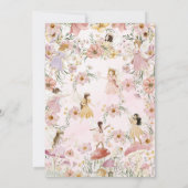 grillige feeën verjaardag bloem tuin weide save the date (Achterkant)