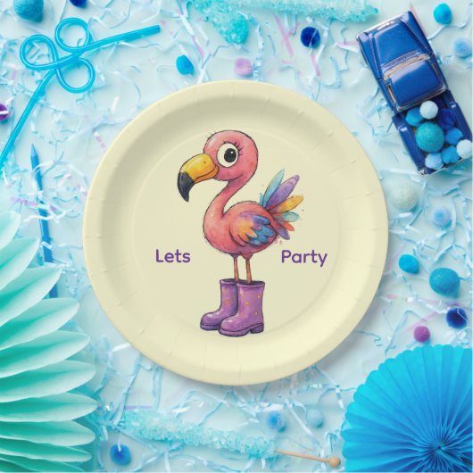 GRILLIGE FLAMINGO PAPIEREN BORDJE (Feest)