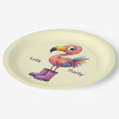 GRILLIGE FLAMINGO PAPIEREN BORDJE (Gekanteld)