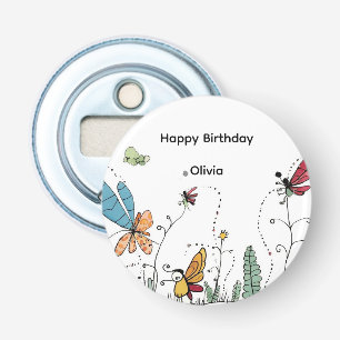Grillige flesopener met insecten, insect thema button flesopener
