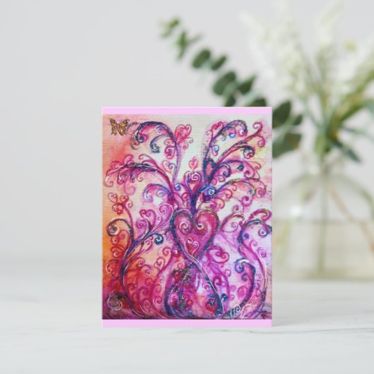 GRILLIGE FLOUREREN helderrood, roze paars Kaart (Staand voorkant)