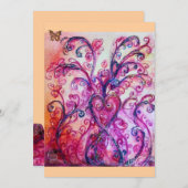 GRILLIGE FLOUREREN helderrood, roze paars Kaart (Voorkant / Achterkant)