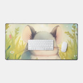 Grillige Fluffy Chinchilla Zonnige Lenteweide Bureaumat (Keyboard & Muis)