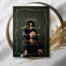  grillige foto bruiloft bewaar de datum goud