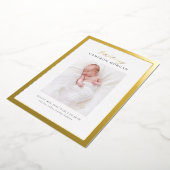Grillige foto goud folie geboorteaankondiging uitnodiging (Gedraaid)