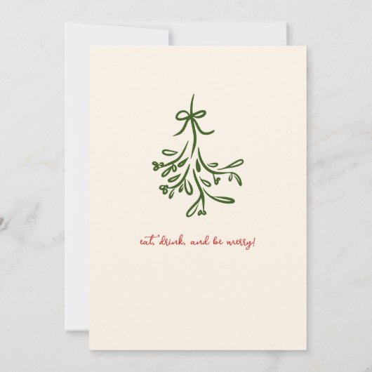 grillige Friendmas party Santa cocktail Aankondiging (Achterkant)