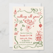 grillige Friendmas party Santa cocktail