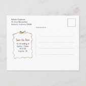 grillige funky hand getekend save the date aankondigingskaart (Achterkant)