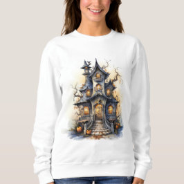 Grillige Geheime Huis Halloween Illustratie Trui