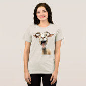 Grillige geit Tri-Blend shirt (Voorkant volledig)