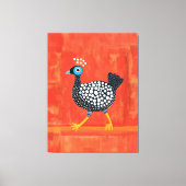 Grillige Geklekte Parelhoen Canvas Afdruk (Voorkant)