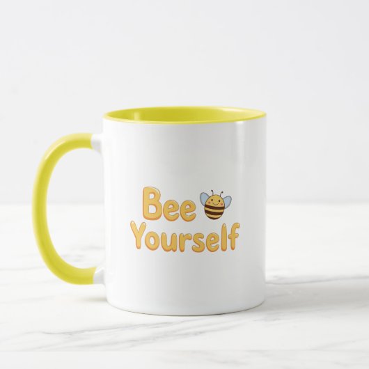 Grillige Gele Hommel en Citaat Mok (Links)